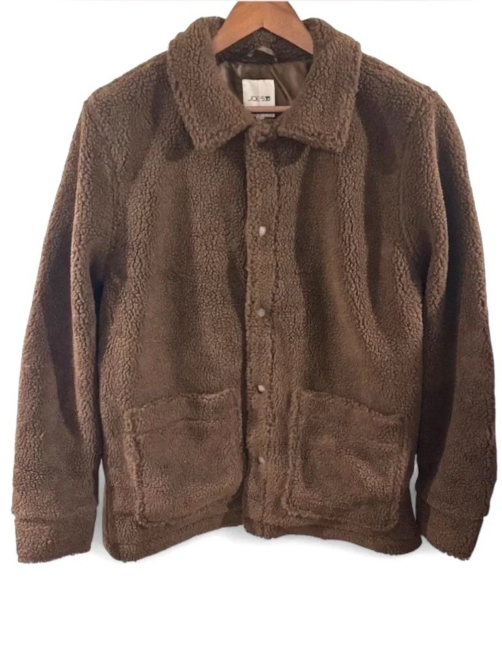 Joe's Jeans Brown Faux Shearling Shirt Jacket Size Men’s Large (NWT)